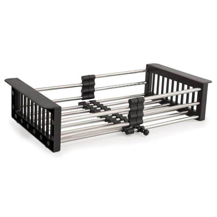 Scurgator extensibil 41x27 cm, negru pentru chiuveta, FLEKO Innovative ReliableTools