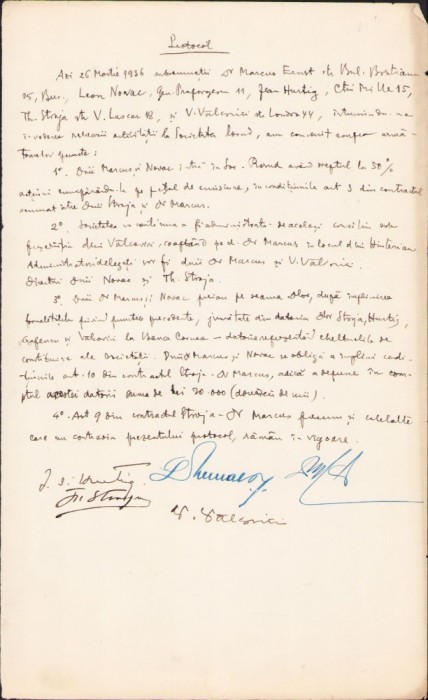 A1402 Semnătură olografă academician Victor V&acirc;lcovici, 1936