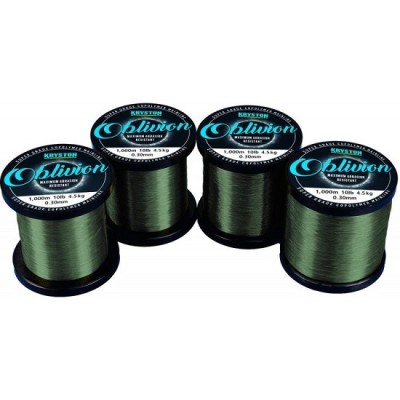 Fir monofilament Kryston Oblivion Super Grade Copolymer 0.35mm/15lb/1000m matt dark silt foto
