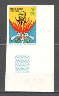 Senegal.1974 50 ani nastere A.Cabral-om politic nedantelat MS.132 foto