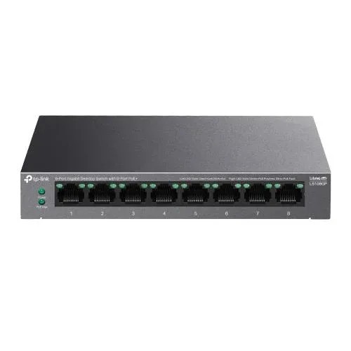 TP-LINK 5-PORT GIGABIT SWITCH LS108GP, interfata 8&times; 10/100/1000Mbps RJ45