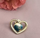 BROSA PIN DIN METAL AURIU IN FORMA DE INIMIOARA, AVON