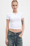 Diesel tricou T-ELE-LONG-D femei, culoarea alb, A14961.0EJAI