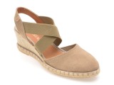 Cumpara ieftin Pantofi VERBENAS bej, MILA, din piele intoarsa