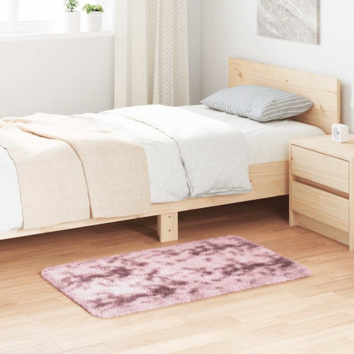 vidaXL Covor shaggy cu pom &icirc;nalt, NAVARRA, roz praf, 60x100 cm