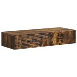 vidaXL Masă laterală montată pe perete Stejar fumuriu Lemn prelucrat 898670