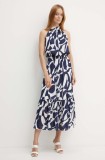 Morgan rochie RPLUM.F culoarea bleumarin, maxi, evazată, RPLUM.F