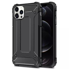 Husa iPhone 13 Pro Max Silicon Antisoc Negru Hybrid Armor