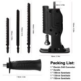 Adaptor Fierastrau Electric cu 3 Lame Metal Negru 150mm - Taiere Oscilanta, Hobby/Profesional