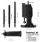 Adaptor pentru fierastrau electric, 3 lame, negru, metal