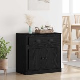 vidaXL Bufet cu sertar Stejar Negru 70 x 35,5 x 67,5 cm Lemn compozit 881419