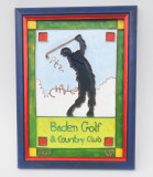 Placă de tablă emailată a Baden Golf &amp; Country Club Ostringen Tiefenbach