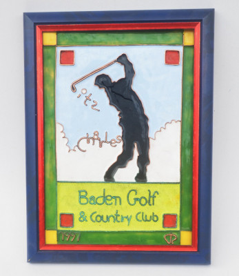 Placă de tablă emailată a Baden Golf &amp;amp; Country Club Ostringen Tiefenbach foto