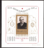 RO 1966, Lp 624 - Gh. Gheorghiu Dej,colita ndt., MNH, Nestampilat