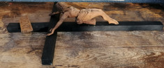 Crucifix vechi lemn foto