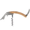 Tirbuson multifunctional, cutit, desfacator sticle, metalic, maner de bambus, maro