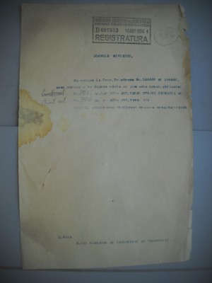 HOPCT DOCUMENT VECHI 386 MINISTERUL INDUSTRIEI COMERT EXTERIOR /BUCURESTI 1936 foto