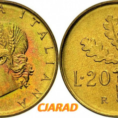 Moneda 20 LIRE - ITALIA, anul 1975 * cod 4782 = UNC