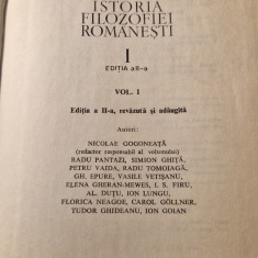 Istoria filozofiei romanesti vol. 1 N. Gogoneata
