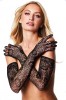 Manusi Lungi Dantela Neagra Baci Sexy Elegante Accesorii Lenjerie Femei Nailon Spandex