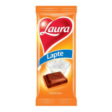 Ciocolata cu Lapte Laura, 80 g, Ciocolata Laura, Ciocolate Laura, Ciocolate cu Lapte Laura, Tableta Laura, Tableta cu Lapte, Tableta de Ciocolata Laur