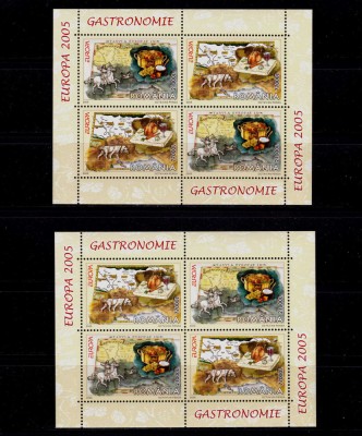 RO 2005 LP 1683 c &amp;quot;Europa 2005- Gastronomie &amp;quot; ,colita 355 tip I+II (150 lei),MNH foto