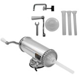 Aparat manual de facut carnati ROTOR RY-2003,1,5 kg,orizontal,inox alimentar,3 palnii,fixare pe masa cu ventuza