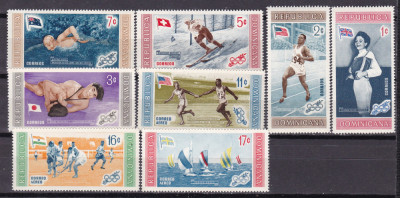 Dominicana 1958 sport olimpiada MI 660-667 MNH foto