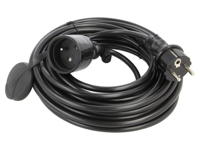 Prelungitor alimentare negru 10m 16A