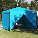 Cort cu Copertină albastru 300 x 300 x 227 / 236 / 245 cm