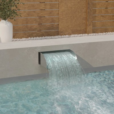 vidaXL Cascadă cu LED-uri, 45x34x14 cm, oțel inoxidabil 304 148876 foto