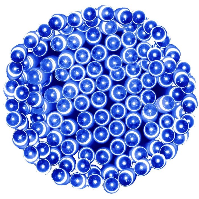 Instalatie lumini de exterior pentru gradina, 10 metri, 100 LED-uri, cu baterii, albastru Household NewTrend
