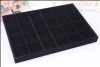 Tava Prezentare Bijuterii Inele Pandantive 24 Spatii R&#039;deer Neagra 35x24 cm Catifea Cutie Organizator Bijuterii