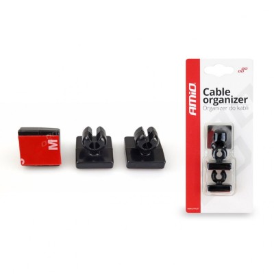 Set de 3 cleme din silicon pentru organizare cabluri foto