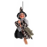 Cumpara ieftin Figurina Halloween Vrajitoare Befana polirasina textil multicolor cm 13x9x30 H