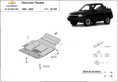 Scut motor metalic Chevrolet Tracker 1999-2005 foto