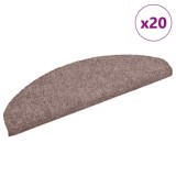 Cumpara ieftin Covorase autoadezive pentru scari, 20 buc., 65x21x4 cm, maro deschis, semirotunde, mari