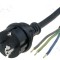Cablu de alimentare CEE 7/7 negru 3m