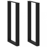 VidaXL Picioare de masă de bar &icirc;n formă de U, 2 buc., negru, 50x(100-101) cm, oțel 4013232