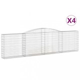 Cumpara ieftin Cosuri gabion arcuite 4 buc, 400x30x100/120 cm fier galvanizat
