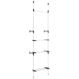 Sistem sifonier telescopic, cu bare si raft, aluminiu
