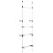 Sistem sifonier telescopic, cu bare si raft, aluminiu