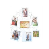 Rama Foto Colaj Arbore 7 Fotografii, 53x44 cm, Plastic Alb, 10x15 &amp; 13x18 cm, Decoratiune Perete