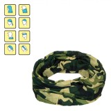 Esarfă Bandana, Camuflaj, Poliester, Kaki, One Size