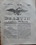 Ziarul Buletin, gazeta oficiala a Principatului Valahiei, nr. 80, 1843