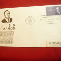 Plic FDC -Personalitati -Brien Mc Mahon -Comisar Energie Atomica 1962 SUA