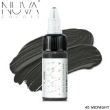 Tus Micropigmentare NUVA Colors 15ml - 45 Midnight, Microblading, Eyeliner, Sprancene, Subton Rece