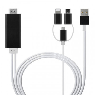 Adaptor USB Type-c, Micro USB, iphone la HDMI, LG, Samsung s6/s7/a5/j7/ HTC foto