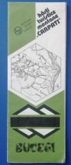 myh 12 - Harta turistica foarte veche - Muntii Bucegi - piesa de colectie
