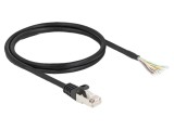 Patch cord S/FTP 1m, RJ50 mufă, PVC, negru, 26AWG